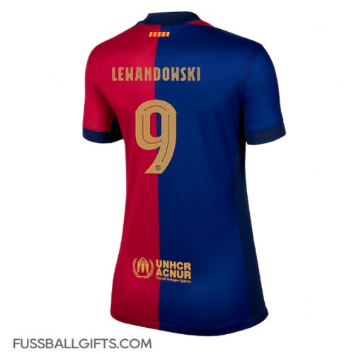 Barcelona Robert Lewandowski #9 Fußballbekleidung Heimtrikot Damen 2024-25 Kurzarm